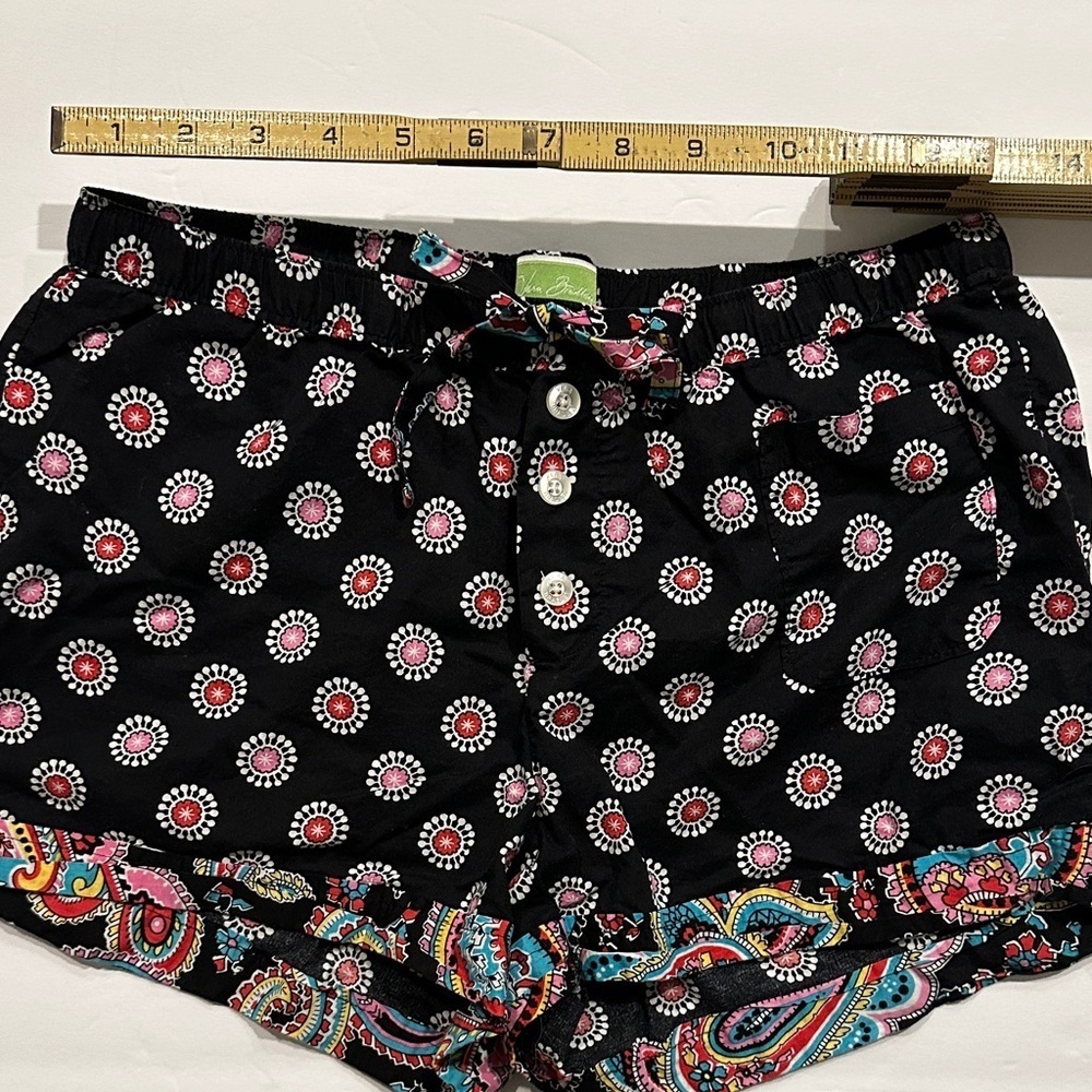 Vera Bradley Black and Pink Patterned Women's Sleep PJ lounge Shorts Size S - Picture 6 of 10